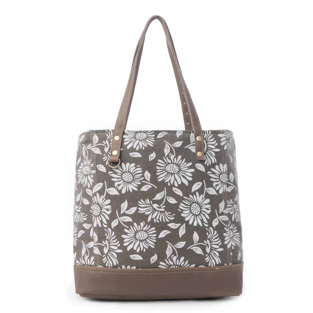 NEW MYRA women's great nautical sunflower tote bag in brown